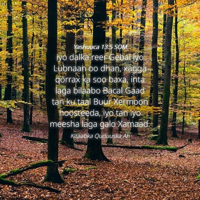 Picture 04 - Yashuuca 13:5 SOM - iyo dalka reer Gebal iyo Lubnaan oo dhan, xagga - Bible Verse Picture