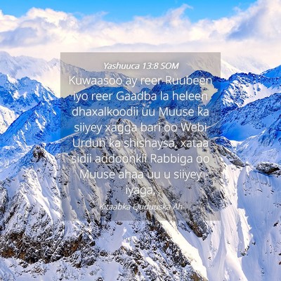 Picture 04 - Yashuuca 13:8 SOM - Kuwaasoo ay reer Ruubeen iyo reer Gaadba la - Bible Verse Picture