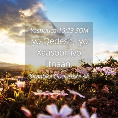 Picture 04 - Yashuuca 15:23 SOM - iyo Qedesh, iyo Xaasoor, iyo - Bible Verse Picture