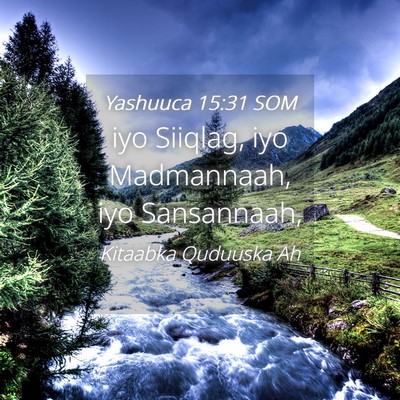 Picture 04 - Yashuuca 15:31 SOM - iyo Siiqlag, iyo Madmannaah, iyo - Bible Verse Picture