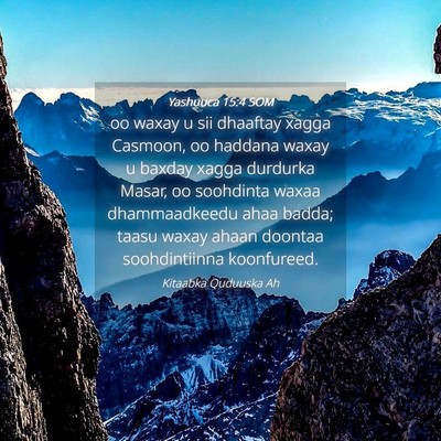 Picture 04 - Yashuuca 15:4 SOM - oo waxay u sii dhaaftay xagga Casmoon, oo haddana - Bible Verse Picture