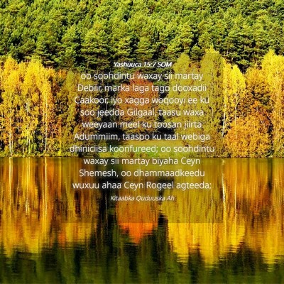 Picture 04 - Yashuuca 15:7 SOM - oo soohdintu waxay sii martay Debiir, marka laga - Bible Verse Picture