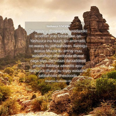 Picture 04 - Yashuuca 17:4 SOM - Oo waxay u dhowaadeen wadaadkii la odhan jiray - Bible Verse Picture
