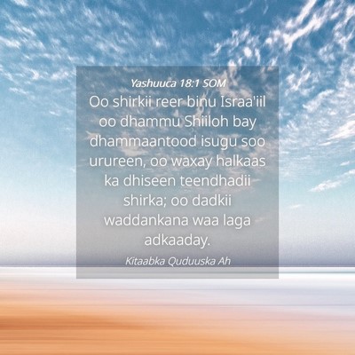 Picture 04 - Yashuuca 18:1 SOM - Oo shirkii reer binu Israa'iil oo dhammu Shiiloh - Bible Verse Picture