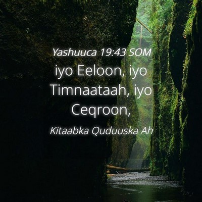 Picture 04 - Yashuuca 19:43 SOM - iyo Eeloon, iyo Timnaataah, iyo - Bible Verse Picture