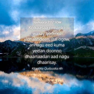 Picture 04 - Yashuuca 2:17 SOM - Kolkaasaa nimankii waxay iyadii ku yidhaahdeen, - Bible Verse Picture