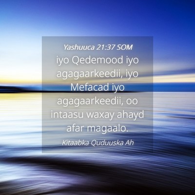 Picture 04 - Yashuuca 21:37 SOM - iyo Qedemood iyo agagaarkeedii, iyo Mefacad iyo - Bible Verse Picture