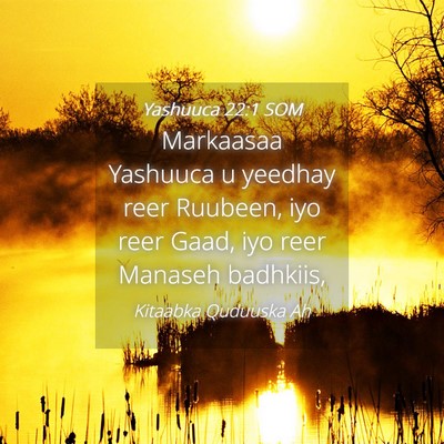 Picture 04 - Yashuuca 22:1 SOM - Markaasaa Yashuuca u yeedhay reer Ruubeen, iyo - Bible Verse Picture