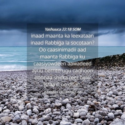 Picture 04 - Yashuuca 22:18 SOM - inaad maanta ka leexataan inaad Rabbiga la - Bible Verse Picture