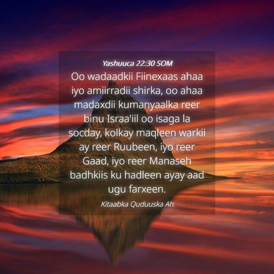 Picture 04 - Yashuuca 22:30 SOM - Oo wadaadkii Fiinexaas ahaa iyo amiirradii - Bible Verse Picture