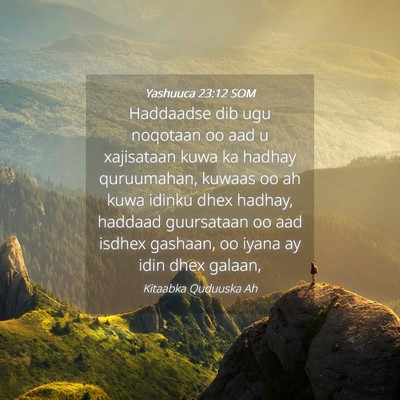 Picture 04 - Yashuuca 23:12 SOM - Haddaadse dib ugu noqotaan oo aad u xajisataan - Bible Verse Picture