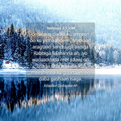 Picture 04 - Yashuuca 3:3 SOM - oo waxay dadkii ku amreen oo ku yidhaahdeen, - Bible Verse Picture