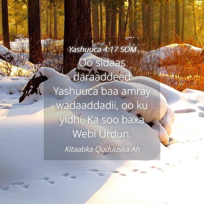 Picture 04 - Yashuuca 4:17 SOM - Oo sidaas daraaddeed Yashuuca baa amray - Bible Verse Picture