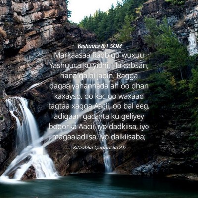 Picture 04 - Yashuuca 8:1 SOM - Markaasaa Rabbigu wuxuu Yashuuca ku yidhi, Ha - Bible Verse Picture