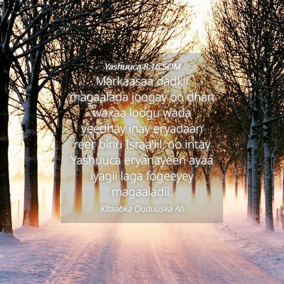 Picture 04 - Yashuuca 8:16 SOM - Markaasaa dadkii magaalada joogay oo dhan waxaa - Bible Verse Picture