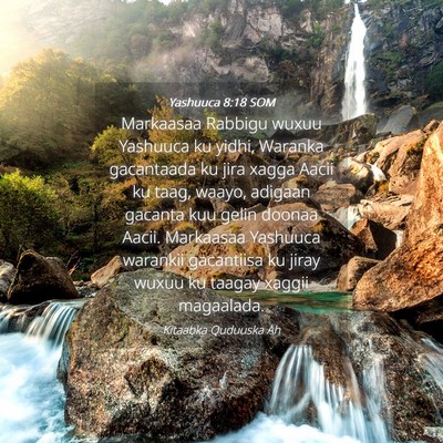 Picture 04 - Yashuuca 8:18 SOM - Markaasaa Rabbigu wuxuu Yashuuca ku yidhi, - Bible Verse Picture