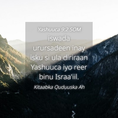 Picture 04 - Yashuuca 9:2 SOM - iswada urursadeen inay isku si ula diriraan - Bible Verse Picture