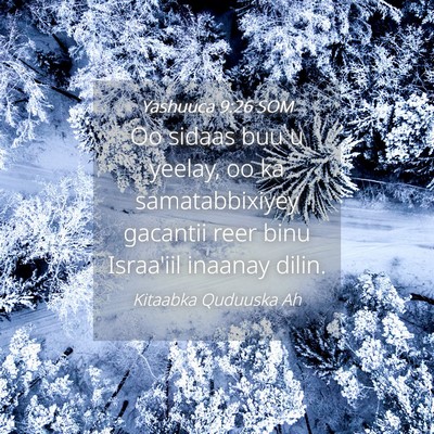 Picture 04 - Yashuuca 9:26 SOM - Oo sidaas buu u yeelay, oo ka samatabbixiyey - Bible Verse Picture