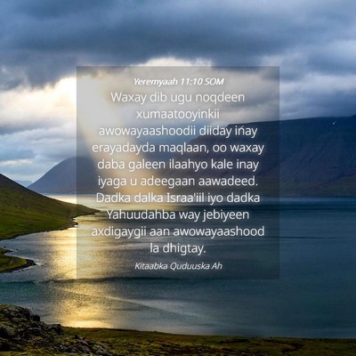 Picture 04 - Yeremyaah 11:10 SOM - Waxay dib ugu noqdeen xumaatooyinkii - Bible Verse Picture