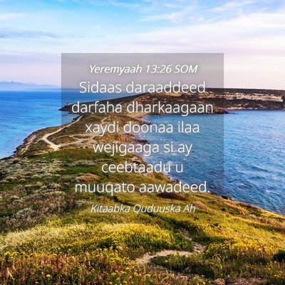 Picture 04 - Yeremyaah 13:26 SOM - Sidaas daraaddeed darfaha dharkaagaan xaydi - Bible Verse Picture
