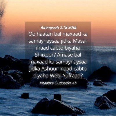 Picture 04 - Yeremyaah 2:18 SOM - Oo haatan bal maxaad ka samaynaysaa jidka Masar - Bible Verse Picture