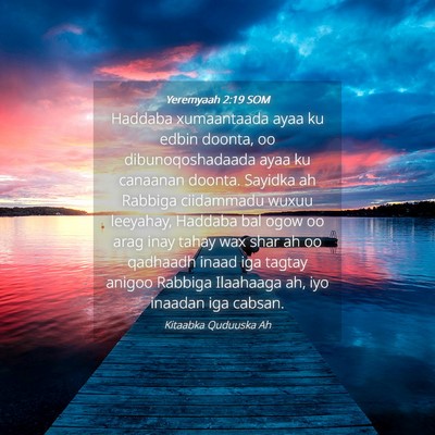 Picture 04 - Yeremyaah 2:19 SOM - Haddaba xumaantaada ayaa ku edbin doonta, oo - Bible Verse Picture
