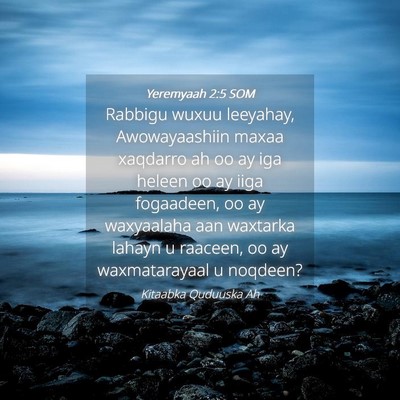 Picture 04 - Yeremyaah 2:5 SOM - Rabbigu wuxuu leeyahay, Awowayaashiin maxaa - Bible Verse Picture