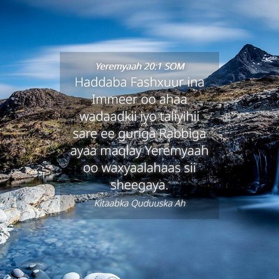 Picture 04 - Yeremyaah 20:1 SOM - Haddaba Fashxuur ina Immeer oo ahaa wadaadkii iyo - Bible Verse Picture