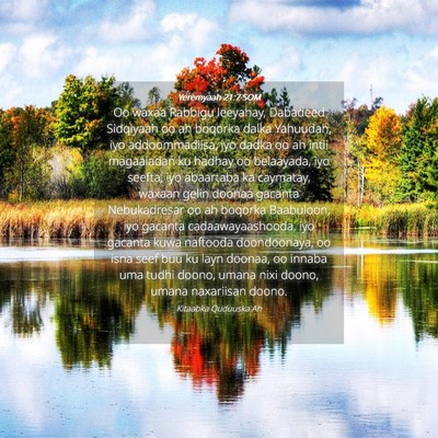 Picture 04 - Yeremyaah 21:7 SOM - Oo waxaa Rabbigu leeyahay, Dabadeed Sidqiyaah oo - Bible Verse Picture