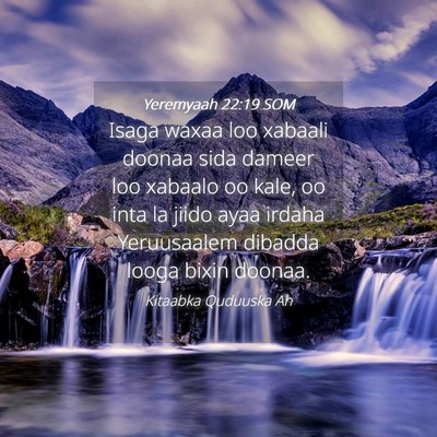 Picture 04 - Yeremyaah 22:19 SOM - Isaga waxaa loo xabaali doonaa sida dameer loo - Bible Verse Picture