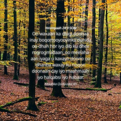 Picture 04 - Yeremyaah 24:9 SOM - Oo waxaan ka dhigi doonaa inay boqortooyooyinka - Bible Verse Picture