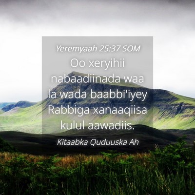Picture 04 - Yeremyaah 25:37 SOM - Oo xeryihii nabaadiinada waa la wada baabbi'iyey - Bible Verse Picture