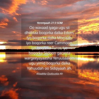 Picture 04 - Yeremyaah 27:3 SOM - Oo waxaad iyaga ugu sii dhiibtaa boqorka dalka - Bible Verse Picture