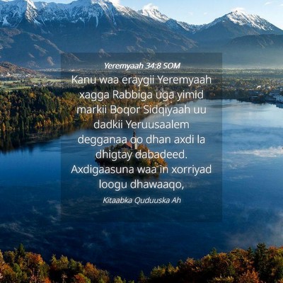 Picture 04 - Yeremyaah 34:8 SOM - Kanu waa eraygii Yeremyaah xagga Rabbiga uga - Bible Verse Picture