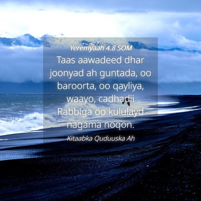 Picture 04 - Yeremyaah 4:8 SOM - Taas aawadeed dhar joonyad ah guntada, oo - Bible Verse Picture