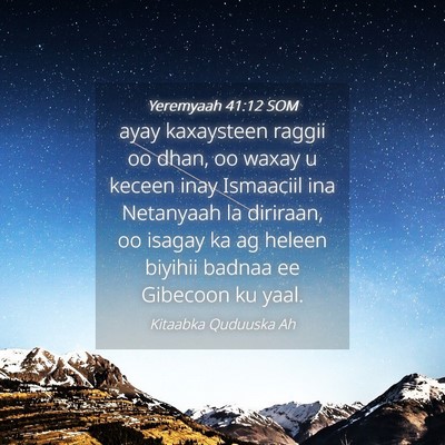 Picture 04 - Yeremyaah 41:12 SOM - ayay kaxaysteen raggii oo dhan, oo waxay u keceen - Bible Verse Picture