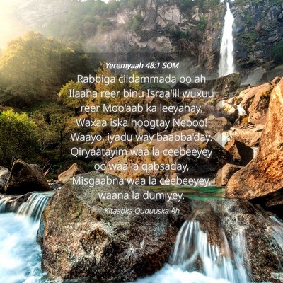 Picture 04 - Yeremyaah 48:1 SOM - Rabbiga ciidammada oo ah Ilaaha reer binu - Bible Verse Picture