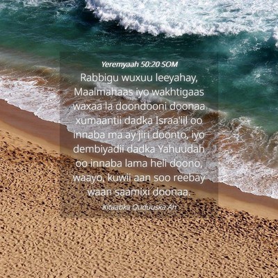 Picture 04 - Yeremyaah 50:20 SOM - Rabbigu wuxuu leeyahay, Maalmahaas iyo wakhtigaas - Bible Verse Picture