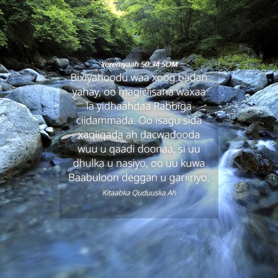 Picture 04 - Yeremyaah 50:34 SOM - Bixiyahoodu waa xoog badan yahay, oo magiciisana - Bible Verse Picture