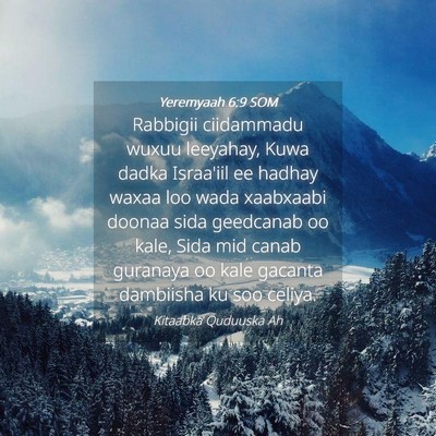 Picture 04 - Yeremyaah 6:9 SOM - Rabbigii ciidammadu wuxuu leeyahay, Kuwa dadka - Bible Verse Picture