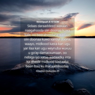 Picture 04 - Yeremyaah 8:10 SOM - Sidaas daraaddeed waxaan naagahooda siin doonaa - Bible Verse Picture