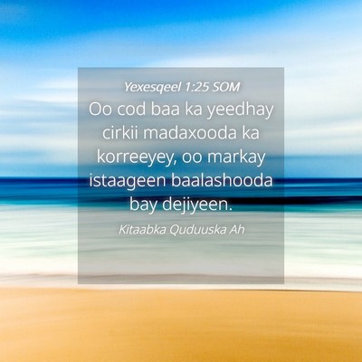 Picture 04 - Yexesqeel 1:25 SOM - Oo cod baa ka yeedhay cirkii madaxooda ka - Bible Verse Picture