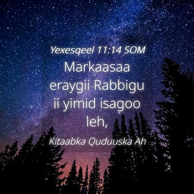 Picture 04 - Yexesqeel 11:14 SOM - Markaasaa eraygii Rabbigu ii yimid isagoo - Bible Verse Picture