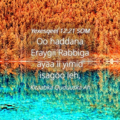 Picture 04 - Yexesqeel 12:21 SOM - Oo haddana Eraygii Rabbiga ayaa ii yimid isagoo - Bible Verse Picture