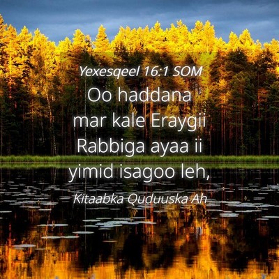 Picture 04 - Yexesqeel 16:1 SOM - Oo haddana mar kale Eraygii Rabbiga ayaa ii yimid - Bible Verse Picture