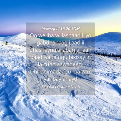 Picture 04 - Yexesqeel 16:20 SOM - Oo weliba wiilashaadii iyo gabdhahaagii aad ii - Bible Verse Picture