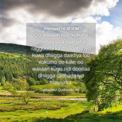 Picture 04 - Yexesqeel 16:38 SOM - Oo waxaan kuu xukumi doonaa sida naagaha raggooda - Bible Verse Picture