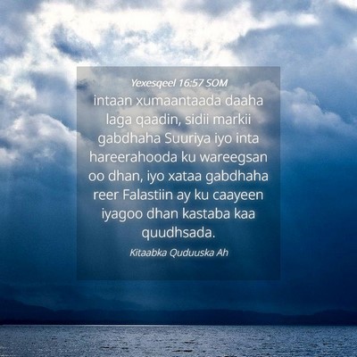 Picture 04 - Yexesqeel 16:57 SOM - intaan xumaantaada daaha laga qaadin, sidii - Bible Verse Picture