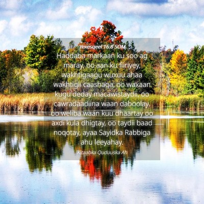 Picture 04 - Yexesqeel 16:8 SOM - Haddaba markaan ku soo ag maray, oo aan ku - Bible Verse Picture