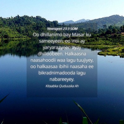 Picture 04 - Yexesqeel 23:3 SOM - Oo dhillanimo bay Masar ku sameeyeen, oo intii ay - Bible Verse Picture